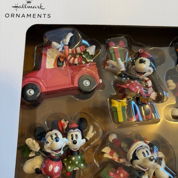 Hallmark Disney Christmas Ornament Set NEW 6 Mickey Minnie Mouse Donald Pluto - Picture 2 of 5